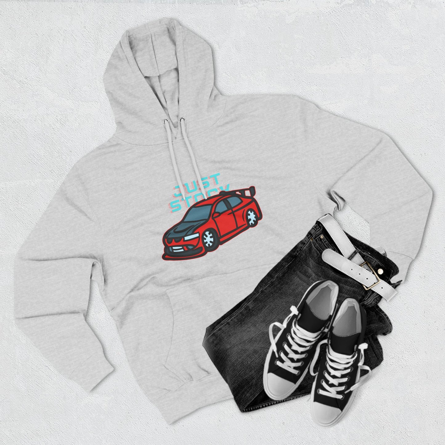 Three-Panel Fleece Hoodie